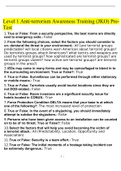 Level 1 Anti-terrorism Awareness Training &lpar;JKO&rpar; Pre-Test &vert; with COMPLETE SOLUTION &vert; 100&percnt; correct answers