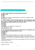 ATI TEAS TEST PRACTICE Mathematics