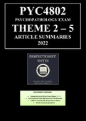 PYC4802 EXAM NOTES: Journal articles SUMMARIES 2022 