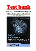Basic and Clinical Pharmacology 14th Edition Katzung Trevor Test Bank | All Chapter 1 - 66| Test bank | Complete Guide A+