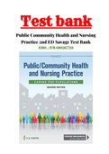 Test Bank&colon; Public &sol; Community Health and Nursing Practice&colon; Caring for Populations&comma; 2nd Edition&comma; Christine L&period; Savage