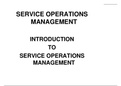 Introduction to Service Operations Management 