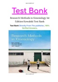 Research Methods in Kinesiology 1st Edition Kowalski Test Bank