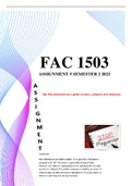 Fac1503 Assignment 6 (Exam) semester 2 2022    100% guaranteed