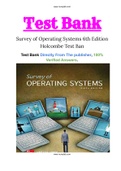 Survey of Operating Systems 6th Edition Holcombe Test Bank