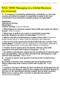 Summary &lpar;Solved&rpar; WGU D080 Managing in a Global Business Environment Exam Bank&lowbar; Summer 2022&sol;2023