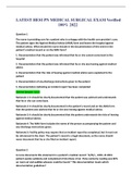  LATEST HESI PN MEDICAL SURGICAL EXAM Verified 100&percnt; 2022