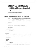 G150 &sol; PHA1500 Module 06 Final Exam-2 &lpar;Newest 2022&rpar;&colon; Structure and Function of the Human Body&colon; Rasmussen College