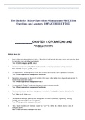 Test Bank for Heizer Operations Management 9th Edition Questions and Answers  100&percnt; CORRECT 2022