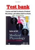 Guyton and Hall Textbook of Medical Physiology 14th Edition Hall Test Bank ALL 85 CHAPTERS |COMPLETE GUIDE A+