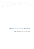 LML4810 notes to pass exam