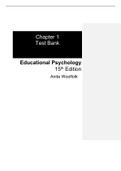 Test Bank for Educational Psychology, 15th edition by Anita Woolfolk