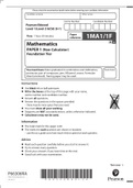 AQA 2022 Mathematics GCSE Paper 1 Foundation w/Mark scheme