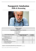 NUR 1022C clinical day 5 J Nasogastric Intubation Skills & Reasoning Jim Sanderson, 65 years old 