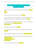 sere 100 Questions and Answers Already Passed