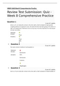 Review Test Submission&colon; Quiz - Week 8 Comprehensive Practice