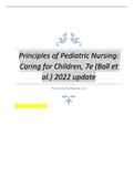 Principles of Pediatric Nursing: Caring for Children, 7e (Ball et al.) Questions and Answers