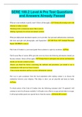 SERE 100&period;2 Level A Pre Test Questions and Answers Already Passed
