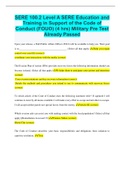 SERE 100&period;2 Level A SERE Education and Training in Support of the Code of Conduct &lpar;FOUO&rpar; &lpar;4 hrs&rpar; Military Pre Test Already Passed