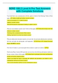 SERE 100&period;2 Level A Pre Test Answers with Complete Solutions