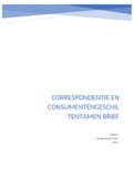 Tentamen Consumentengeschil brief  (cijfer 8)