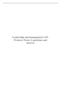 Leadership and management ATI- Protocor Form A questions and answers