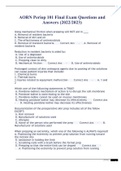 AORN Periop 101 Final Exam Questions and Answers (2022/2023) (Verified Answers by Expert)