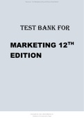 TEST BANK FOR MARKETING 12TH EDITION&period;pdf