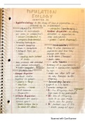 Population Ecology Notes
