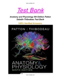 Anatomy and Physiology 9th Edition Patton Saladin Thibodeau Test Bank With Question and Answer, From Chapter 1 to 29 And rationale
