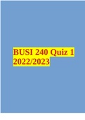 BUSI 240 Quiz 1 2022/2023