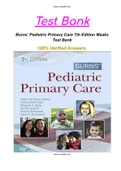 Burns’ Pediatric Primary Care 7th Edition Maaks Test Bank
