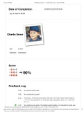 Summary Charlie Snow Age: 6 years Diagnosis: Anaphylaxis| Feedback Log & Score 96% — Charlie Snow