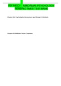 PSY MISC> ABNORMAL PSYCHOLOGY PERSPECTIVES TEST BANK 