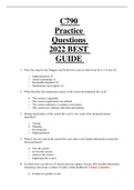 WGU C790 Practice Questions 2022 BEST GUIDE  RATED A