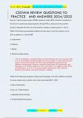 CSOWM REVIEW QUESTIONS TO  PRACTICE AND ANSWERS 2024&sol;2025