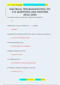 ELECTRICAL TROUBLESHOOTING TPC  210 QUESTIONS AND ANSWERS  2024&sol;2025