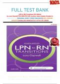 FULL TEST BANK LPN to RN Transitions 4th Edition by Lora Claywell PhD MSN RN CNE &lpar;Author&rpar; latest Update Graded A&plus;      