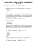 Complete Test Bank Pharmacology for Pharmacy Technicians 3rd Edition Moscou Questions & Answers with rationales &lpar;Chapter 1-37&rpar;