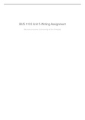 BUS 1103 unit 5 writing assignment