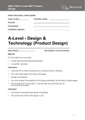   A-level DESIGN AND TECHNOLOGY: PRODUCT DESIGN 7552