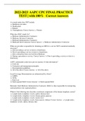 2022-2023 AAPC CPC FINAL PRACTICE TEST &vert; with 100&percnt;   Correct Answers