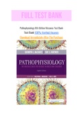 Pathophysiology 8th Edition Mccance Test Bank with Question and Answers, From Chapter 1 to 50 and rationale