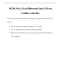 NR 506 Week 3 Graded Discussion Topic: Effective Coalition Leadership 