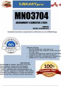 MNO3704 Assignment 5 &lpar;QUESTIONS & ANSWERS&rpar; Semester 2 2024 - DUE 25 October 2024