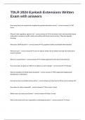 TDLR 2024 Eyelash Extensions Written Exam with answers
