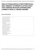 NGN ATI FUNDAMENTALS PROCTORED EXAM 2024 VERSION 1 & VERSION 2 ACTUAL EXAM WITH VERIFIED DETAILED ANSWERS &lpar;100&percnt; CORRECT&rpar; NEW&excl;&sol; A&plus; GRADE ASSURED