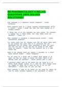 RN PHARMACOLOGY A RELIAS QUESTIONS 100- SOLVED SOLUTIONS&excl;&excl;&period;
