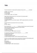 TMA questions and answers rated A&plus; 2025&sol;2026
