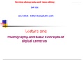 Desktop photography and video editing( lecture notes) 